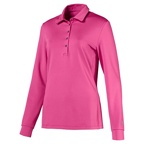 Puma Golf Women's 2018 Long Sleeve Polo, X-Large, Carmine Rose