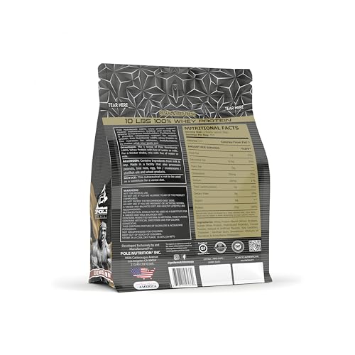 Pole Nutrition Whey Protein | Lean Muscle Shake | High Protein, Zero Sugar | (4535g) | Suppor Recovery & Muscle Growth (10 Lbs, CAFE FRAPPUCCINO)