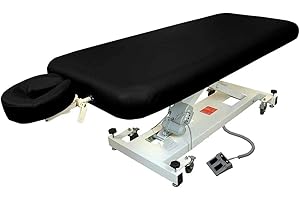 Relaxus Electric Massage Table, 84” L x 30” W x 20-38” H, 450lb Lift Capacity, German Motor, Heavy Duty Steel Frame, Black, M