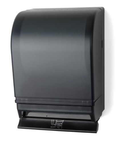 Palmer FixtureTD0215-02 Auto-Transfer Push Bar Roll Towel Dispenser, Black Translucent