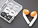 IiEXCEL (Fit in Case) 4 Pairs Replacement Super Thin Slim Earbuds Ear Tips and Covers Skin Accessories for Apple AirPods or EarPods Headphones (Black White Translucent Orange)thumb 4