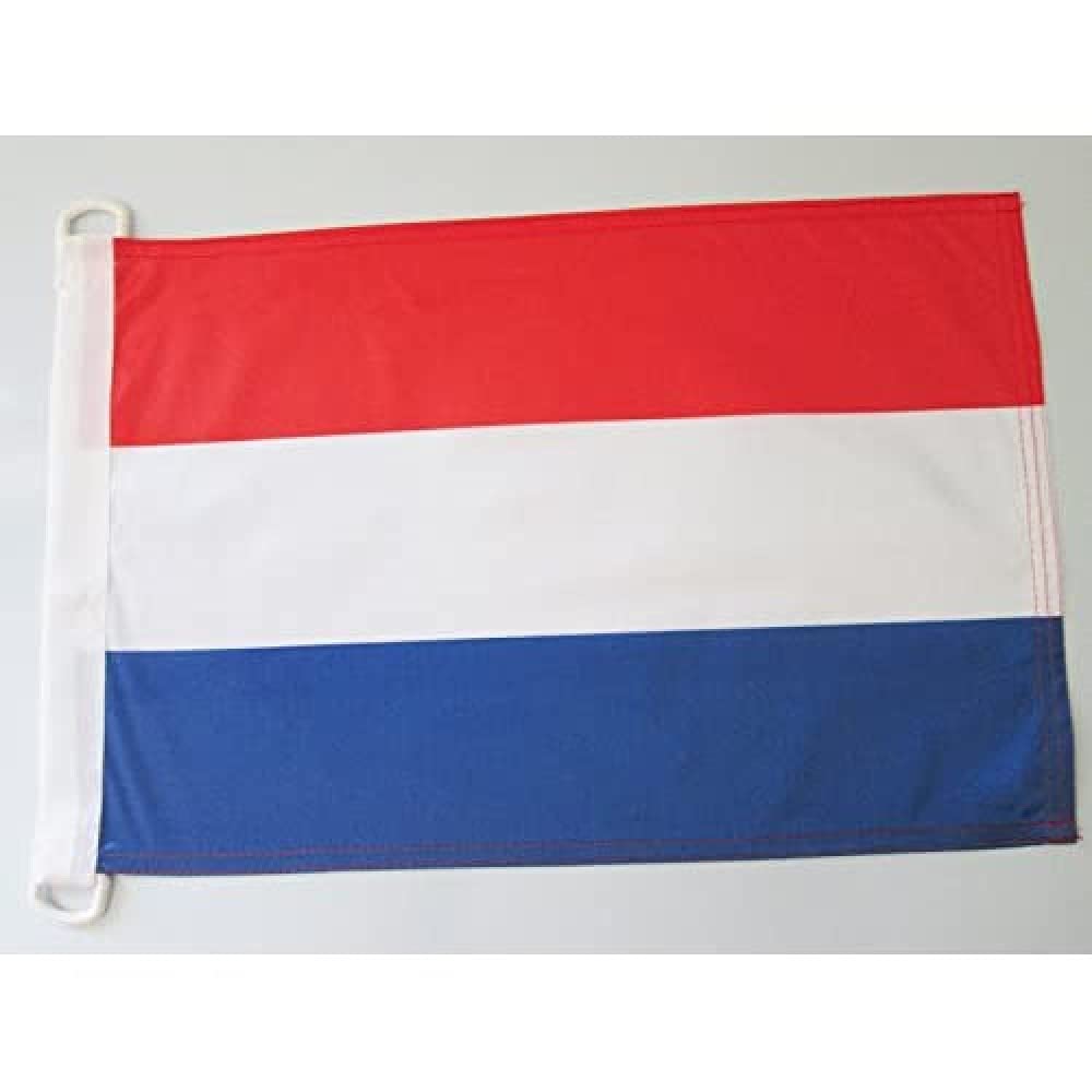 AZ FLAG - Luxembourg Nautical Flag - 18'' x 12'' - For Outdoor and Boat - Luxembourger Banner Knitted Polyester with Two Plastic Rings - Vivid Colors - 12x18 in - 45x30 Cm — image 1