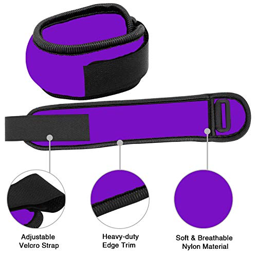 Wesoke Durable Ankle/Wrist Weights, Adjustable Straps, Mini Hand Leg Arm Cuff Weight Set for Women Men Kids Children Fitness Dancing Exercise Gym Workouts Aerobics (1 Pair, 1lb 2lb)