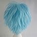 Anime Cosplay Synthetic Full Wig with Bangs 20 Styles Short Layered Fluffy Hair Oblique Fringe Full Head (Light Blue)