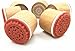 6 Pcs Flower Pattern Round Wooden Rubber Stamp for Scrapbooking and Wedding Invitation Cards (Flower Design)