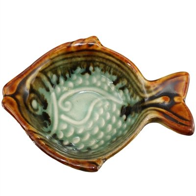 Amazon Com Little Fish Bowl Green Ceramic Pet Supplies