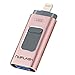 USB Flash Drive for iPhone 128GB Photo Stick iOS Memory Stick 128GB Thumb Drive 3.0, NUIFLASH iPhone Jump Drive Compatible Android iOS Windows (128GB-Pink)