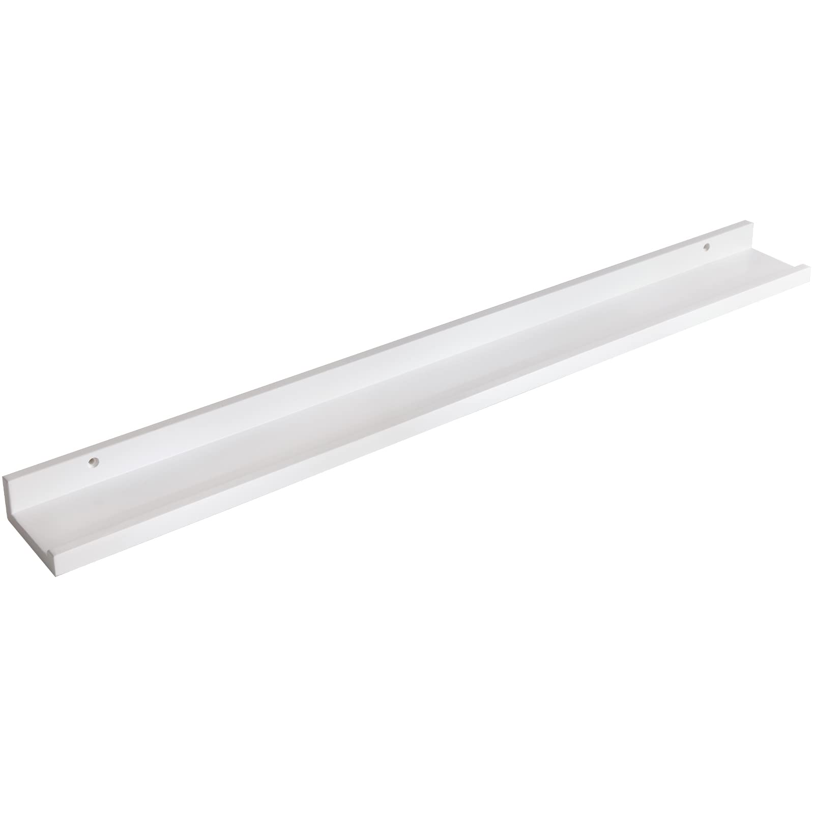 IBUYKE Solid Timber Floating Shelf Wall, Creative U-shaped Shelf Display Racks for Living Room, Office, Bedroom, Bathroom, Kitchen White RF-GB601W