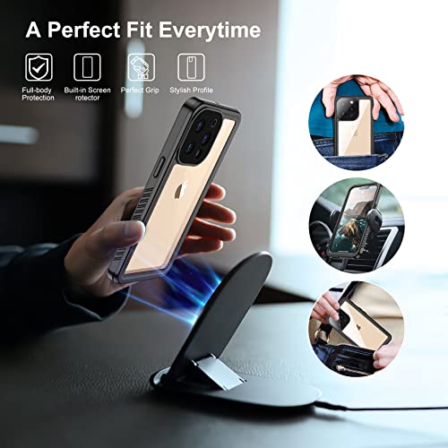 Temdan iPhone 13 Pro Case Waterproof,Builtin Screen Protector, Full