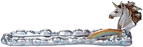 Unicorn Incense Burner, Silver Tone
