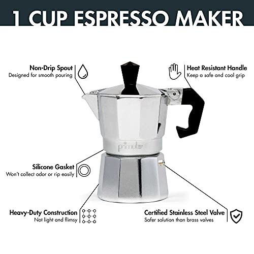 Primula Classic Stovetop Espresso and Coffee Maker, Moka Pot for