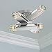 Possini Euro Design Modern Ceiling Light Flush Mount Fixture Aluminum Gray 19 3/4