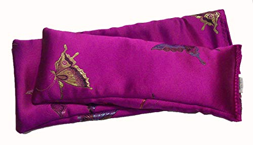 Flax Seed Eye Pillow Scented with Lavender Buds. (10 x 4 x 0.8 inches).