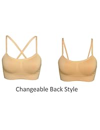 akamc dama acolchada extraíble sujetadores deportivos tamaño mediano de apoyo entrenamiento Yoga brasier Paquete de 3