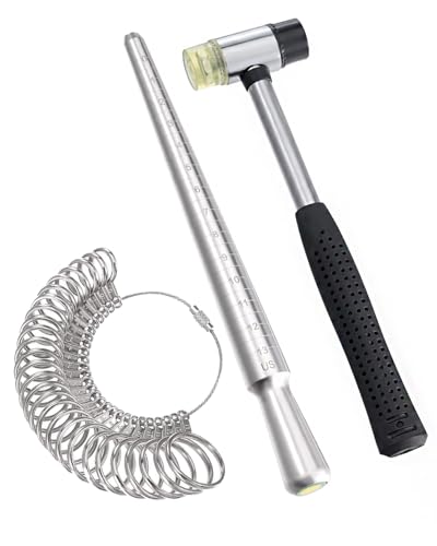 Meowoo Ring Sizer Measuring Tool Set, Metal Ring Guage for Ring Measurer (Metal-Repair-3pcs)