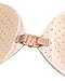 KISSLACE Women Strapless Self Adhesive Invisible Sexy Silicone Push up Seamless Bras (A (32A 32B 34A), Khaki 1)