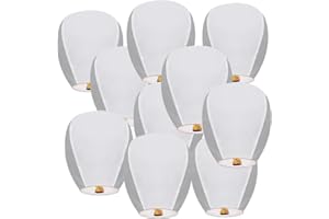 DGSING 10PCS White Paper Lanterns, Paper Lanterns Party Decorations for Wedding Anniversary Birthday Home