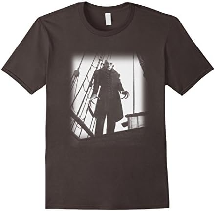 Men's Nosferatu Vampire Classic Horror Black T-Shirt Dracula Men 2XL Asphalt
