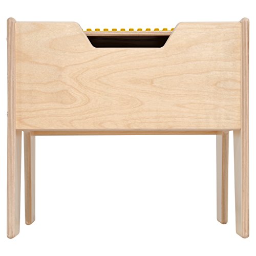 Contender C991300-PY 2-N-1 Activity Table with Duplo Compatible Top, RTA, Wood, Yellow/Natural - Thumbnail 3