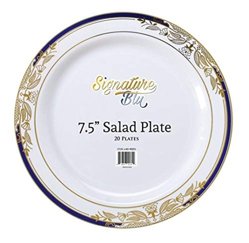 Plastic China Plate Silverware Combo Serving for 20 (115 piece set) Signature Blue - Thumbnail 5