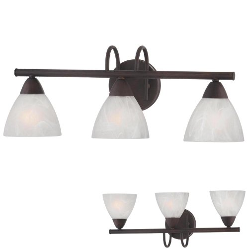 3 Globe Bathroom Vanity Light Bar Bath Lighting Fixture (Bronze)