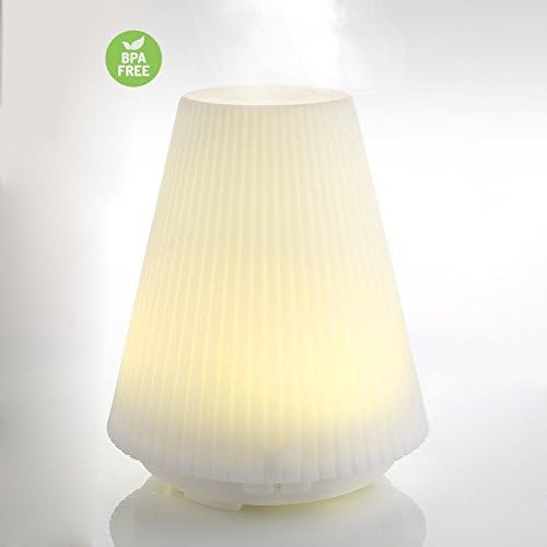 amalfor Vaporizer Diffuser for Essential Oils,100ml Ultrasonic Aromatherapy Infuser Cool Mist Humidifier with 7 Colors Changing Light,2 Mist Modes,Waterless Auto-Off Safety Switch for Home Baby,White