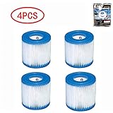 SLSM Type I Pool Filter Cartridge, High-Efficiency Filter Elements, 330 Gallon Pump Filter Cartridge for Pool Cleaning (4 Pcs)