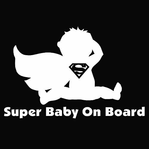 Super Baby On Board Car Decal Sticker 6X8inch BLACK or WHITE
