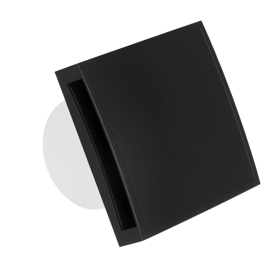 EUROPLAST Diameter 100mm Light Switch Activation Bathroom Extractor Fan - 4 inch Anthracite Extractor Fan with a front panel - Extractor fan Kitchen, Bathroom, Garage Axial Ventilation fan