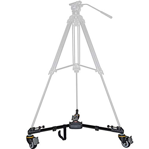 Kingjoy Dolly VX600D Professional Heavy Duty Tripod Trolley 20 kg Load Capacity 45 cm Adjustable Arm 210 – 470 mm for Tripod with Bag