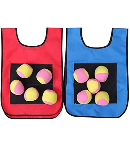 Gilet à balles adhésives pour - Ensemble de jeu de dodgeball d'intérieur et d'extérieur avec 1 gilet, 8 balles et 5 rubans | Gilet de capture pour d'âge préscolaire, parent-enfant Gilet à balles adhésives pour - Ensemble de jeu de dodgeball d'intérieur et d'extérieur avec 1 gilet, 8 balles et 5 rubans | Gilet de capture pour d'âge préscolaire, parent-enfant