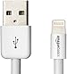 AmazonBasics Lightning to USB A Cable, Apple MFi Certified, White, 6 Feet/1.8 Meters, 2-Pack