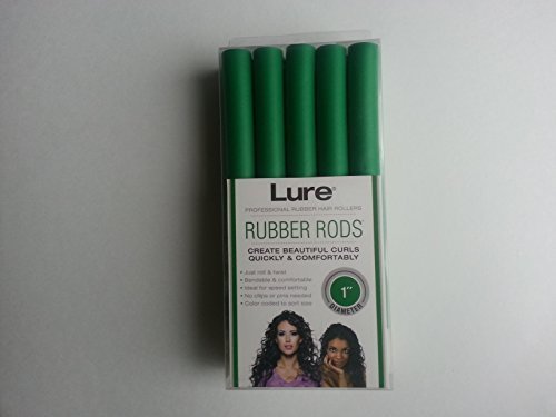 Lure Professional Rubber Hair Rollers Rubber Rods (Contains 12 Rollers 8