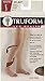 Truform 30-40 mmHg Compression Stockings for Men and Women, Thigh High Length, Dot-Top, Open Toe, Beige, Medium