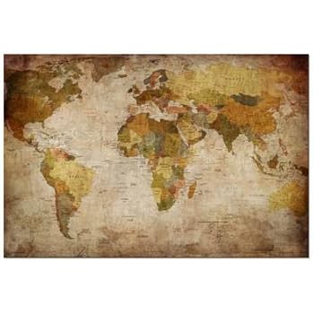 Large World Map Canvas Large World Map Canvas