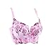 FUNOC New Womens Embroidered Underwired Side Support Plunge Push Up Bra