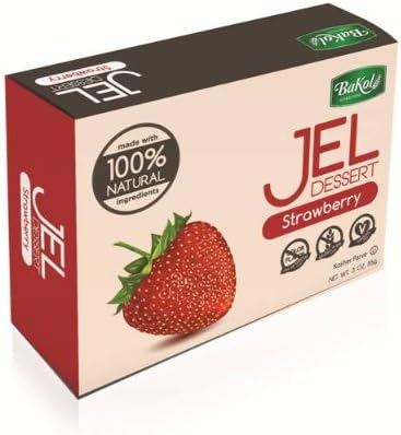Bakol Jel Dessert, Strawberry, 3 Ounce (Pack of 12)