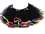 Black Rainbow Tutu Girls Dance Ballet Costume Skirt S/m 3-6
