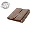ZE Handmade Luxury Genuine Leather Portfolio 6-Ring A5 Size Loose-Leaf Notebook(Dark Brown)