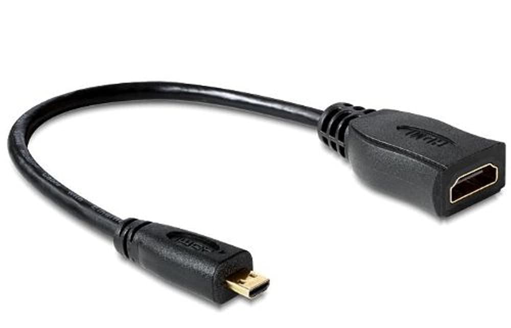 DeLOCK 65391 - HDMI-Cable 1.4 A -> micro - D fe/ma 0,20m - Warranty: 1Y
