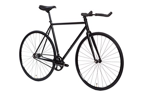 State Bicycle 6.0 Fixed Gear/Single Speed Bike Bullhorn, Matte Black, 55cm/Medium - Thumbnail 2