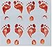 Set of 8 Bloody Footprints Floor Clings