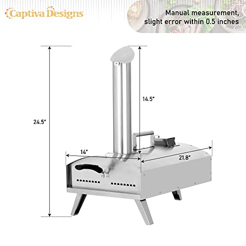 Captiva Designs Portable Outdoor Pizza Oven,Stainless Steel Pizza Maker