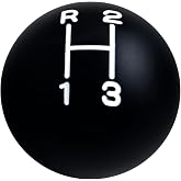 DEWHEL Aluminum 3 Speed Shifter Shift knob Black 5/16"-24 Compatible with 1941-1978 Jeep CJ T90 T14 T15 T150 White