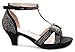 Olivia K Girl's Glitter Leatherette Open Toe Strappy Ankle T Strap Kitten Heel Sandal (Toddler/Little Girl)