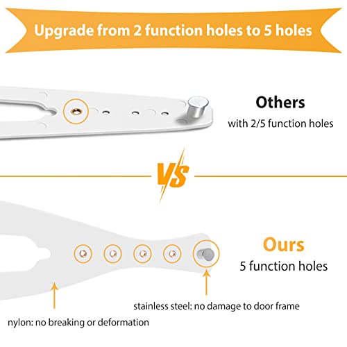 Cat Door Latch 2PCS Cat Door Holder Stopper Strap for Cats Pets Door Opener Adjustable Flexible Door Knob Blocker White Cute Let Cats in Keep Dogs Out Cat Dog Lover Gifts (Promo Code:20IFMZ18)