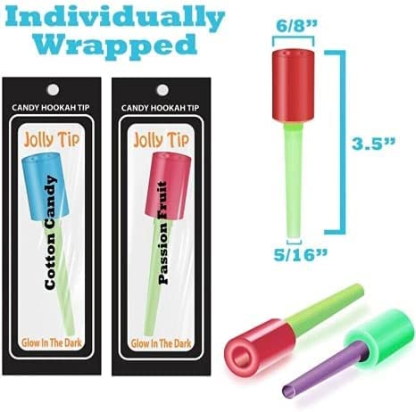 Hookah Tips, (Candy Hookah Tips), Glow in The Dark Jolly Tips, Individually photo 12