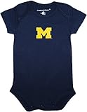 Creative Knitwear University of Michigan Wolverines Block M Newborn Baby Bodysuit
