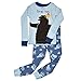Lazy One Blue Bear Hug Cotton Pajamas for Little Boys'