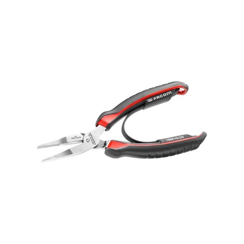 Facom SC.188 Flat-Nosed Pliers 160 mm Rouge et Noir
